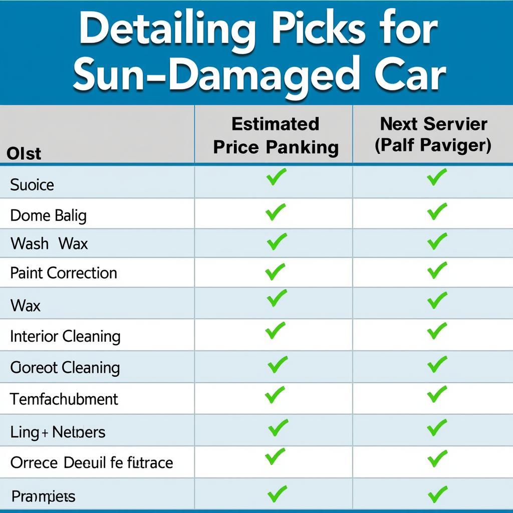 Comparing Detailing Packages for Sun-Damaged Cars