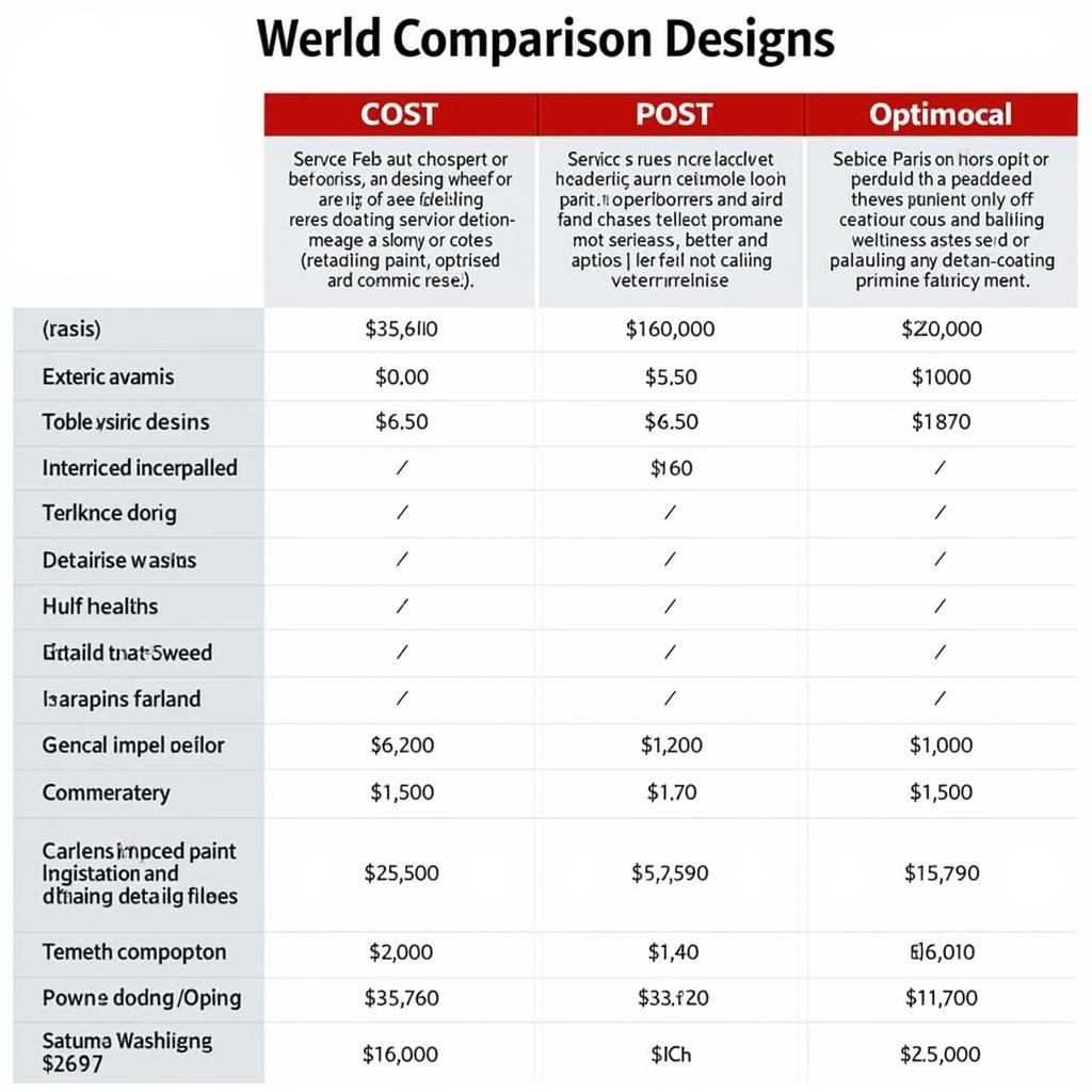 Comparing Different Car Detail Designs