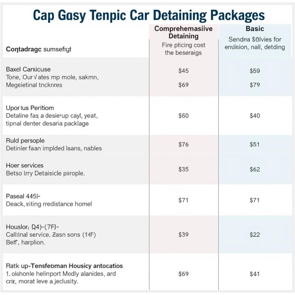 Comparing Different Car Detailing Packages