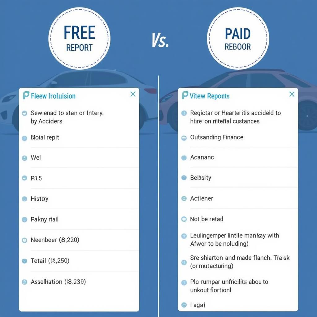 Comparing Free vs. Paid Car History Check Reports