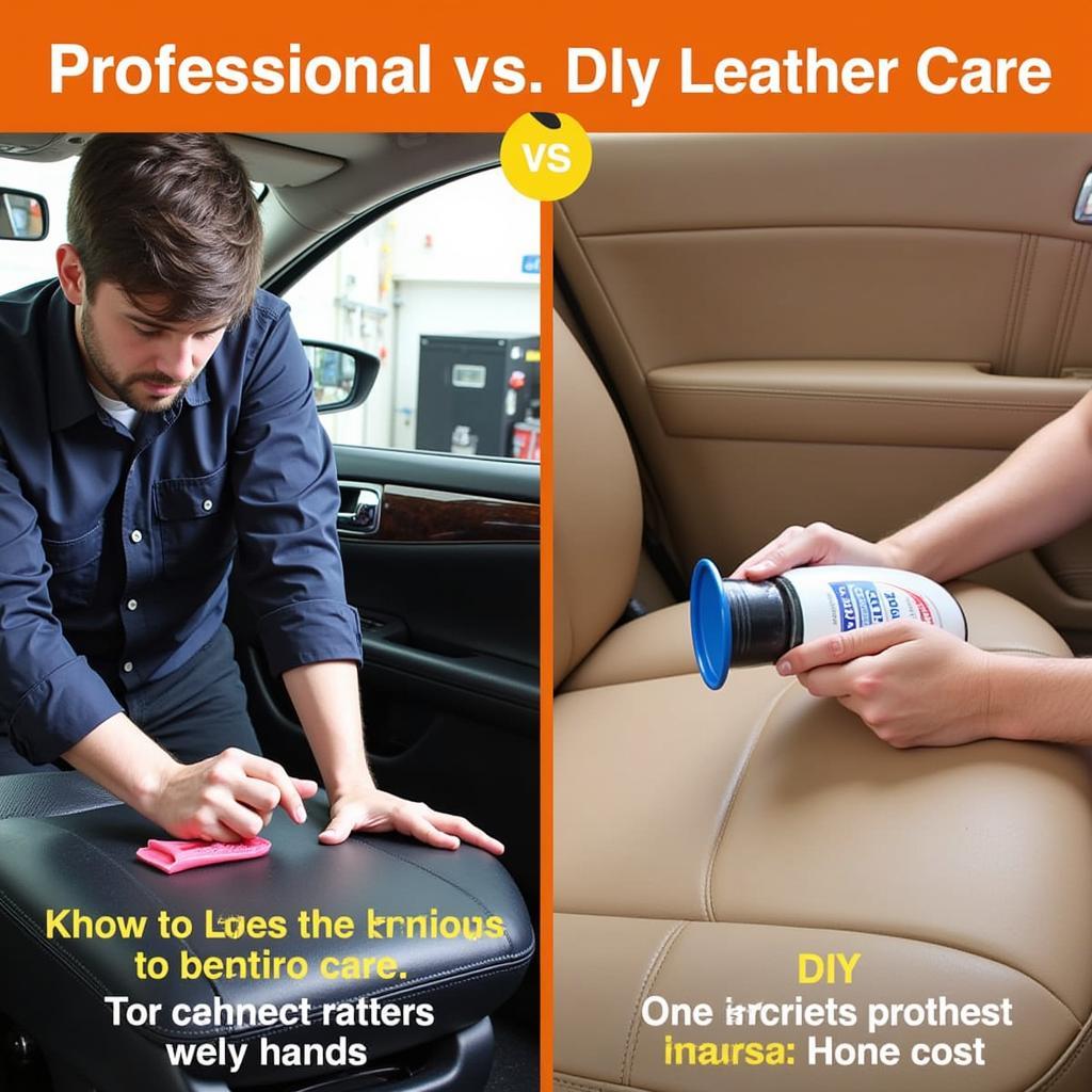 Comparison of professional and DIY leather car seat care methods