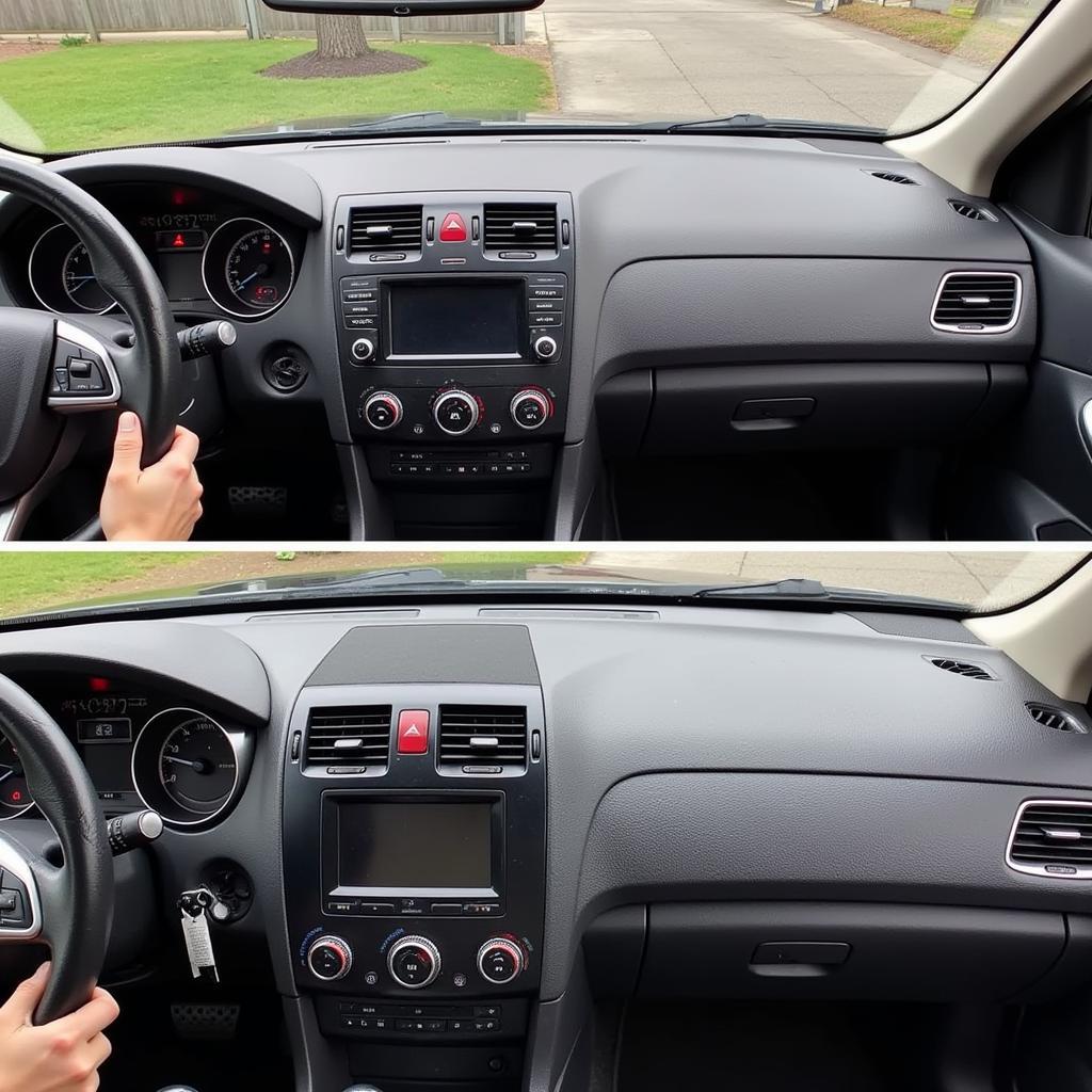 Comparing Treated and Untreated Car Dashboard Plastic