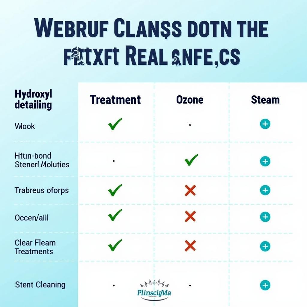 Comparison Chart of Different Car Detailing Methods