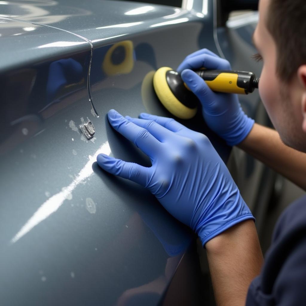 Car Paint Correction Process in Cranbourne Detailing Shop