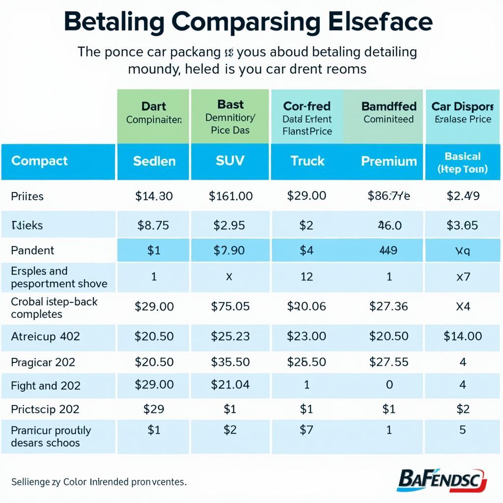 Dealership Detailing Price Comparison