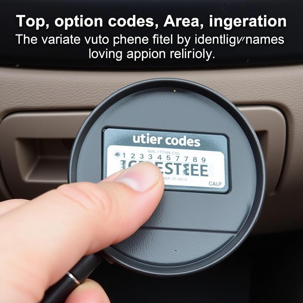 Decoding Car Option Codes on a Vehicle Identification Number Plate