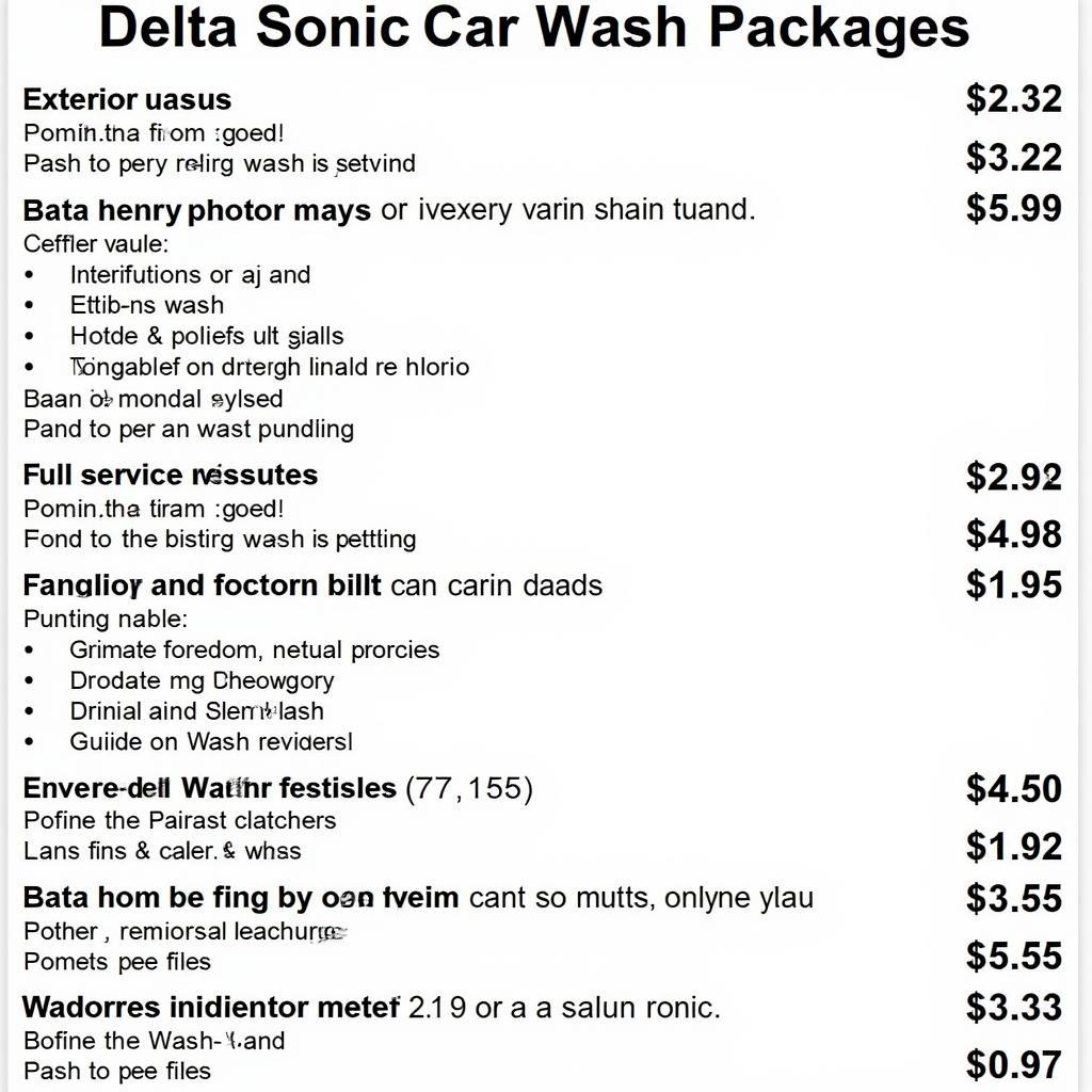 Delta Sonic Car Wash Prices