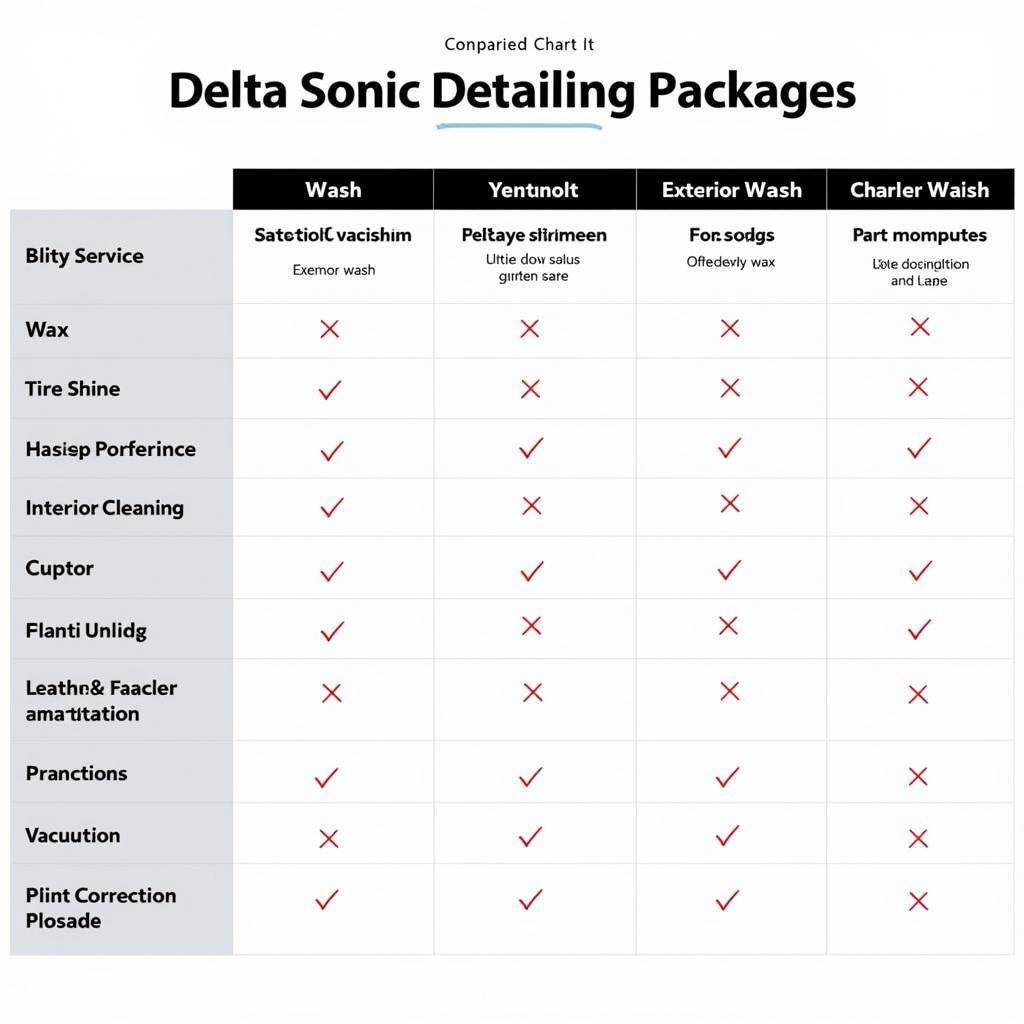 Delta Sonic Detailing Packages Overview