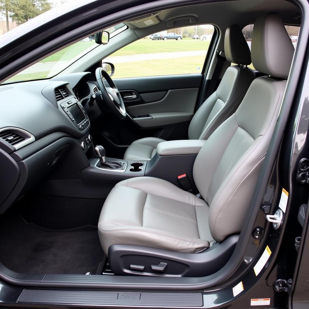 Interior view of a car after a full detailing service in Denver.