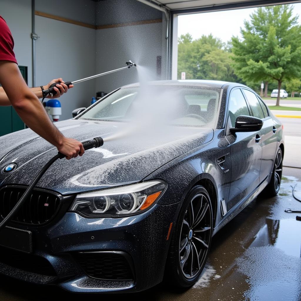 Exterior Cleaning of a Car at a Detail Driven Car Wash in Lake St Louis