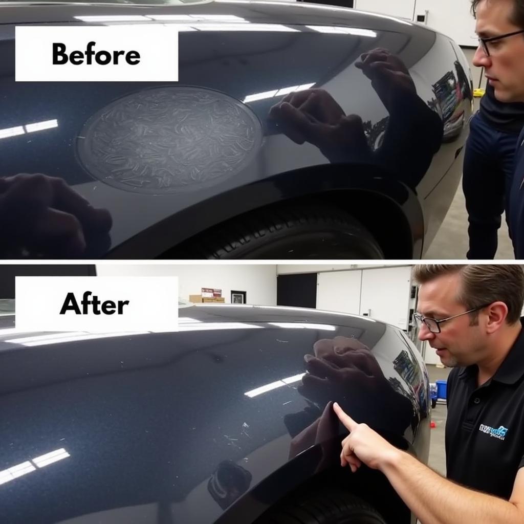 Detailed Car Inspection Revealing Imperfections