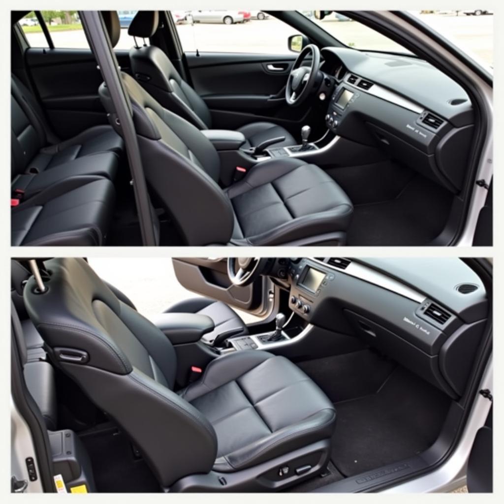 A spotless and pristine car interior after detailing.