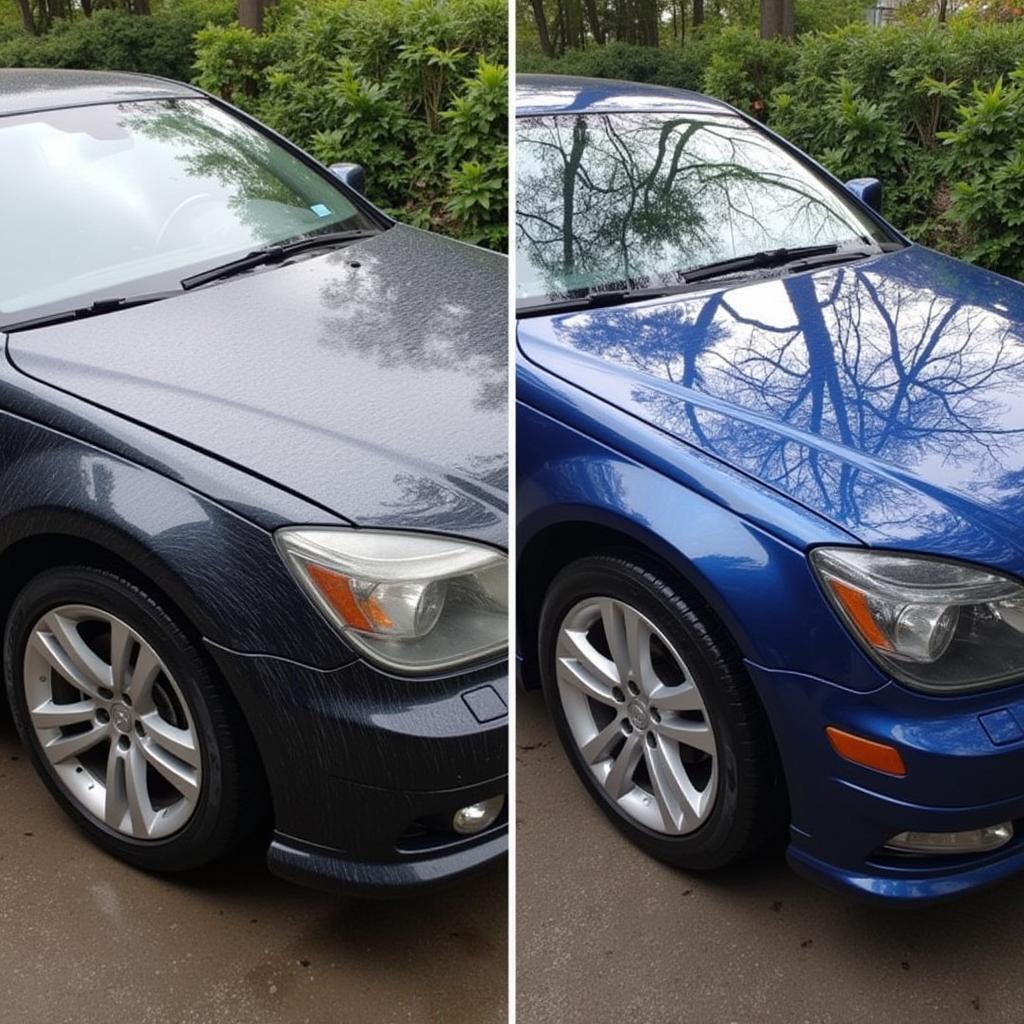 Showroom Shine: Before and After Results of a Professional Detailed Car Wash