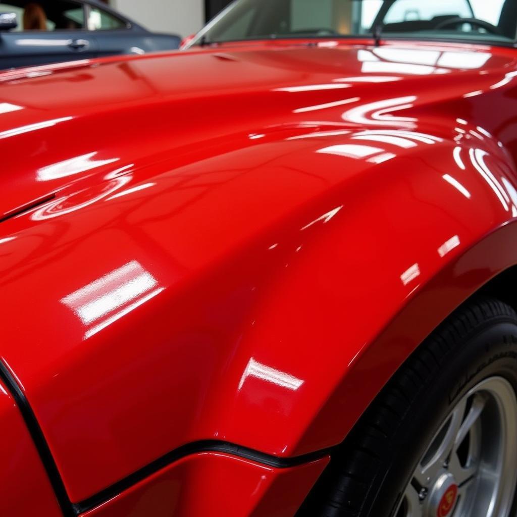 Detailed Red Car with Showroom Shine