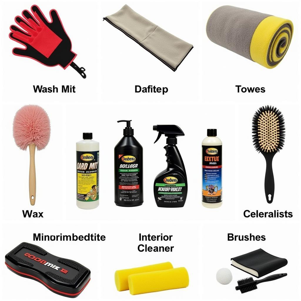 Detailer Car Wash Tools and Products