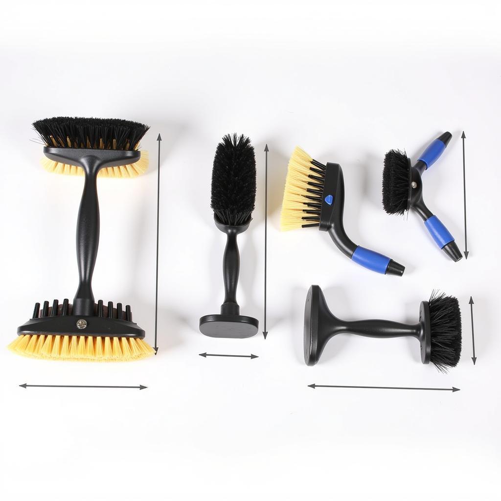 Variety of Detailing Brushes for Various Car Parts