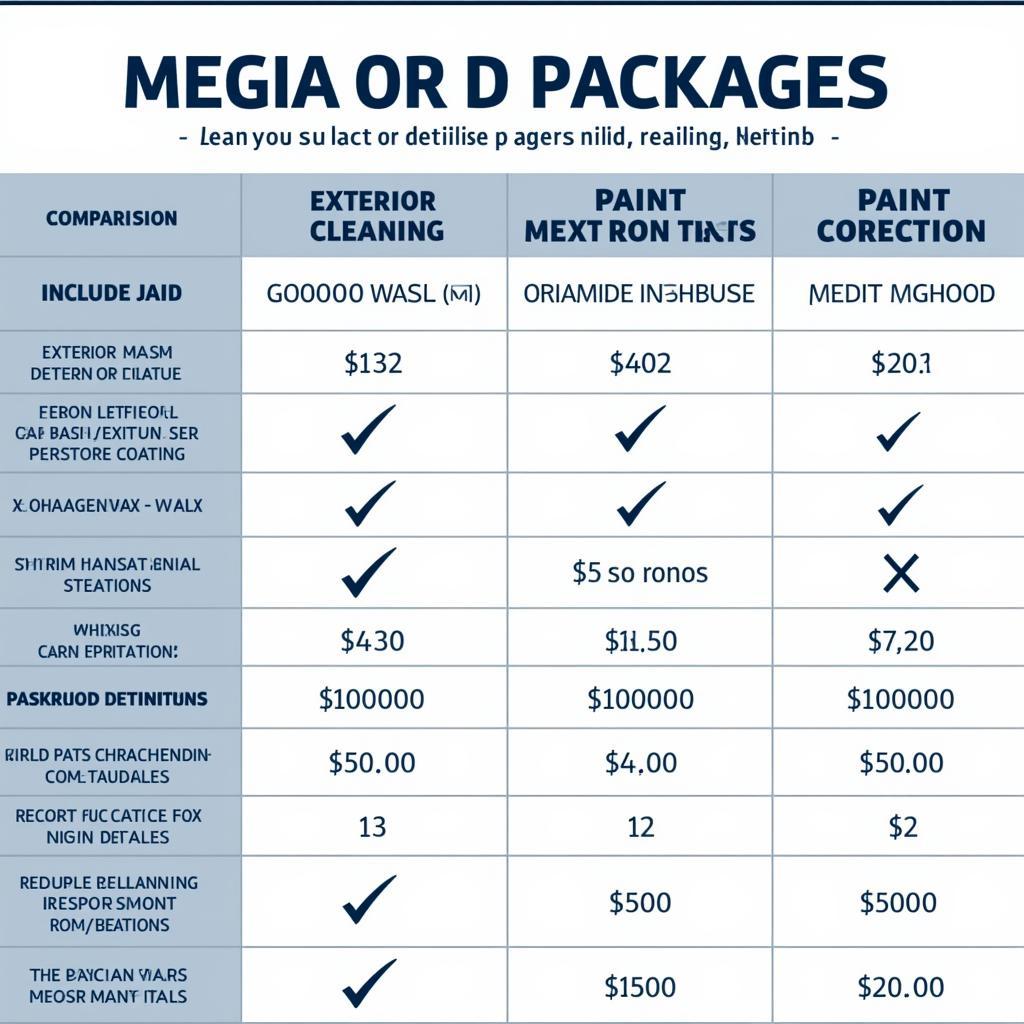 Different Car Detailing Packages 