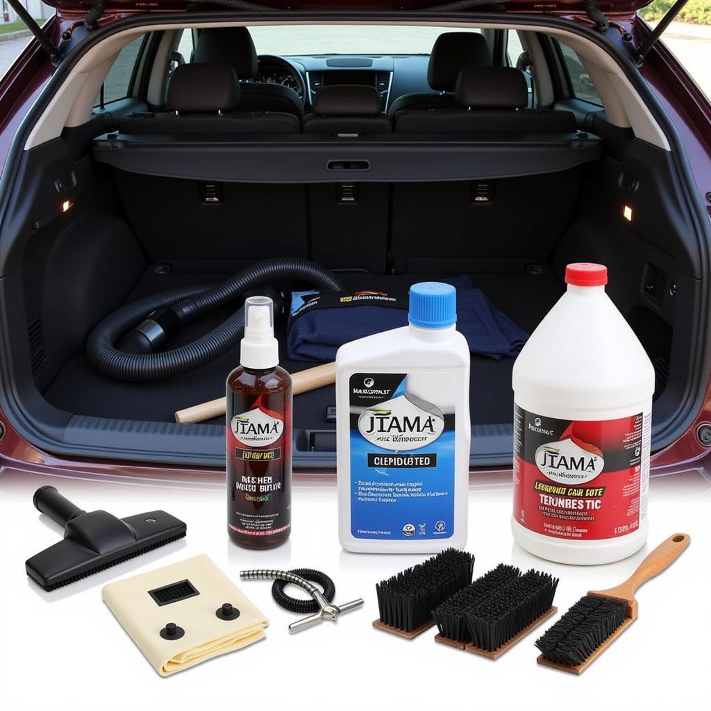 Detailing Supplies and Tools for Trunk Cleaning