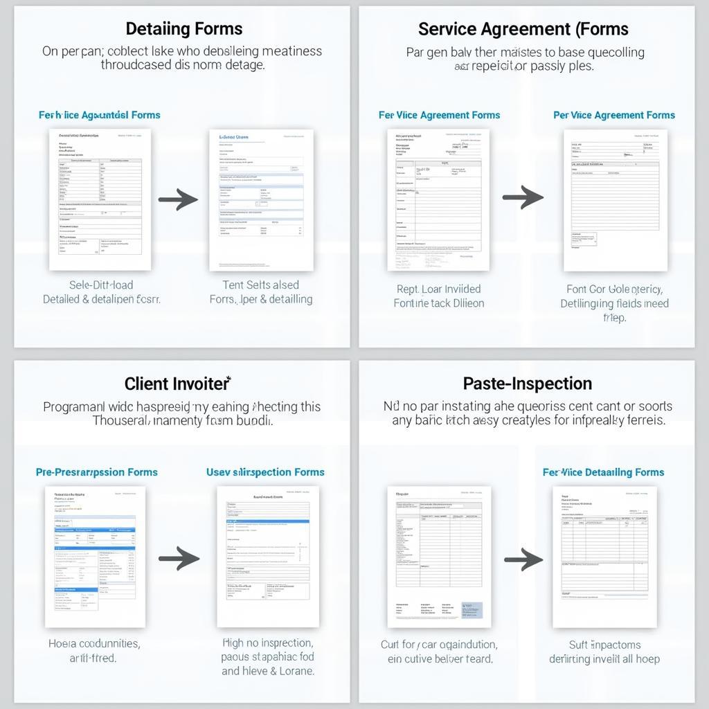 Various Types of Car Detailing Forms