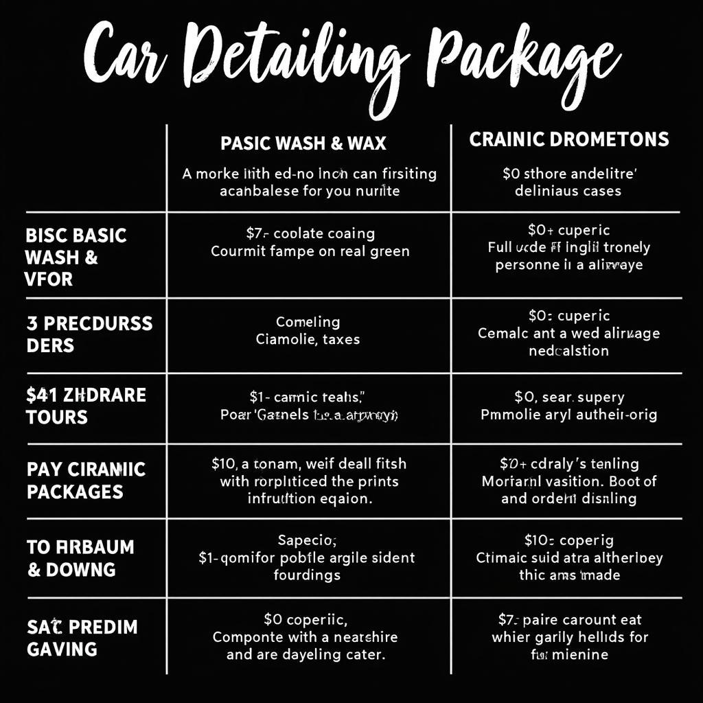 Different car detailing packages explained