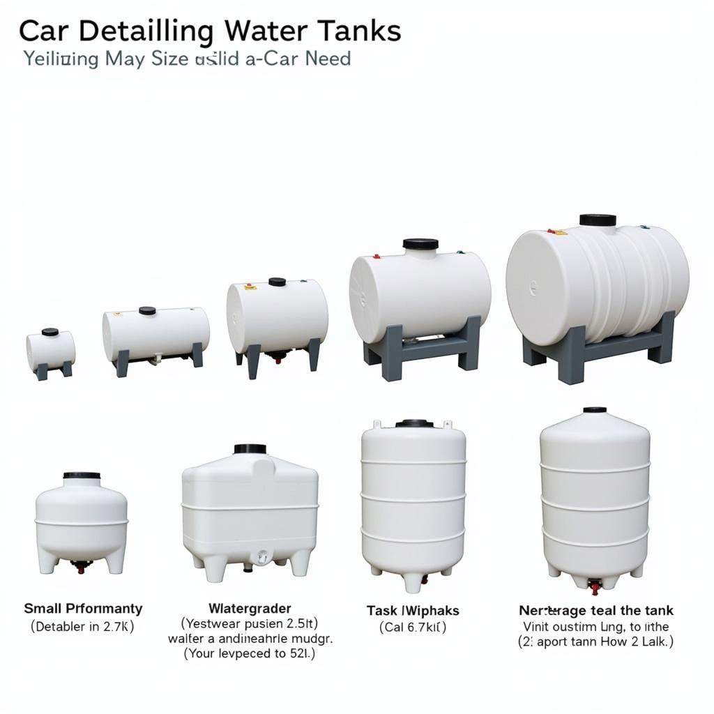 Different Sized Water Tanks for Car Detailing