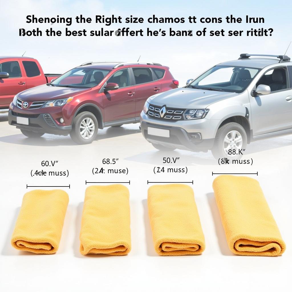 Variety of Chamois Sizes for Different Car Detailing Needs