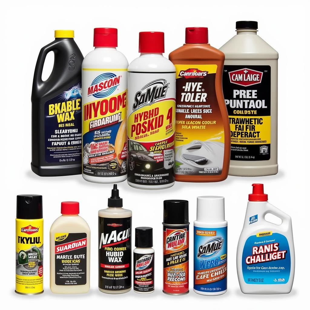 Various Car Wax Products