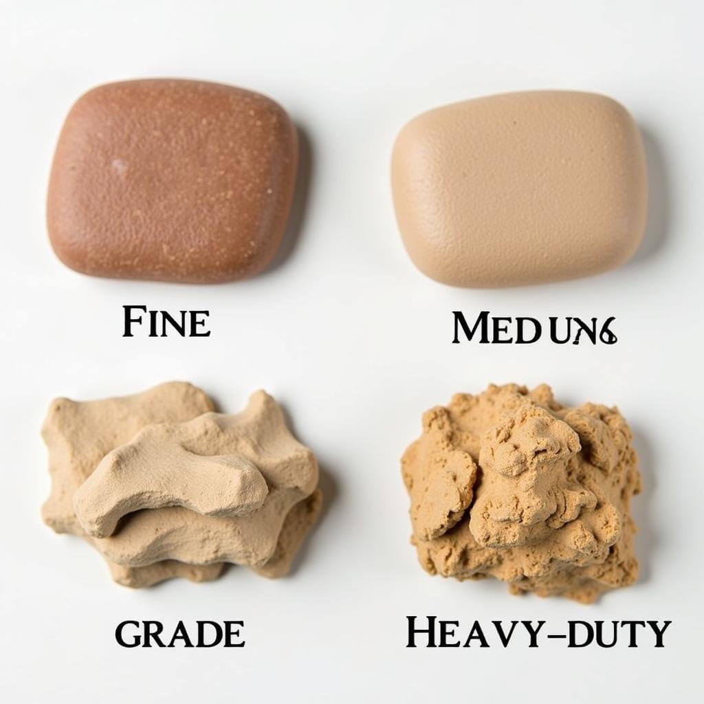 Various clay bars for car detailing, from fine to heavy-duty