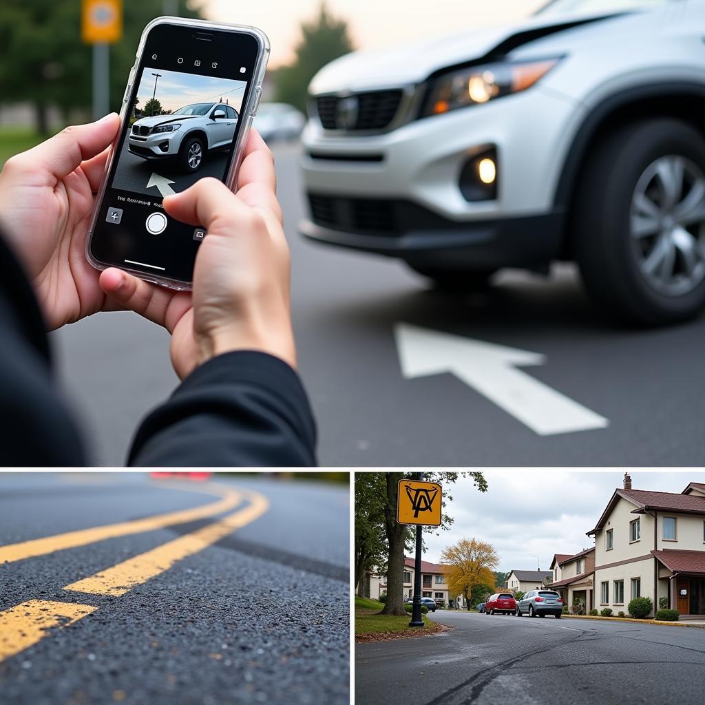 Documenting the scene of a car accident