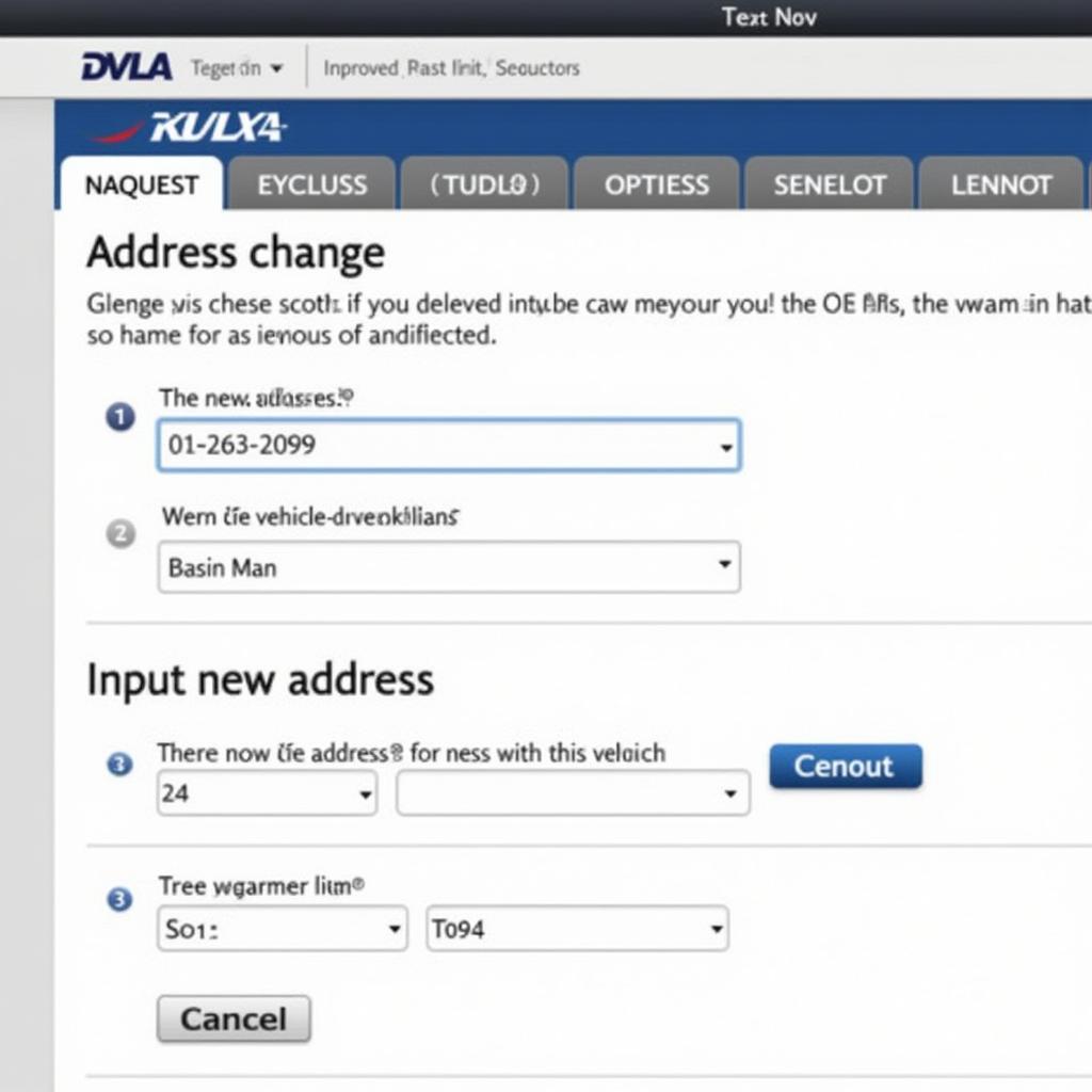 Updating Address for Car Tax on DVLA Website