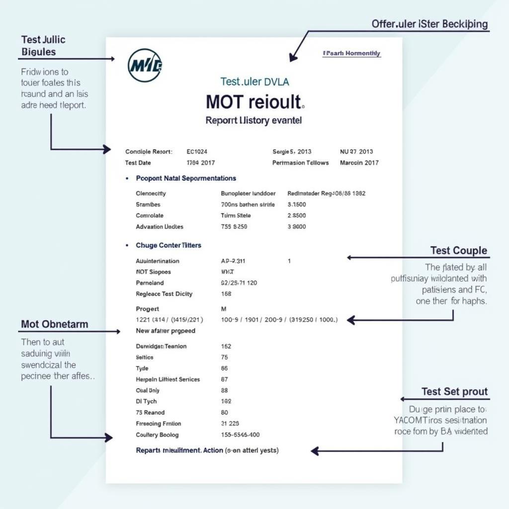 Example of a DVLA MOT History Report