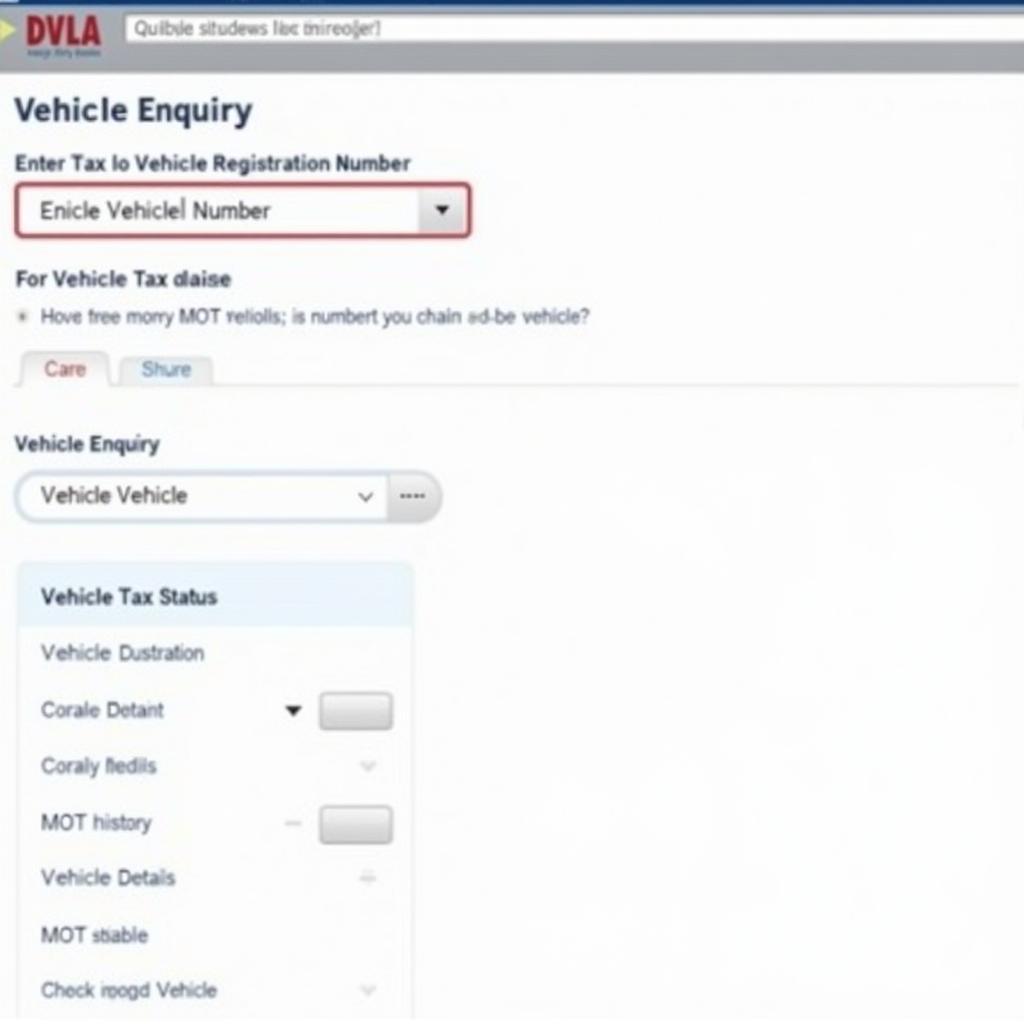 DVLA Website Car Check