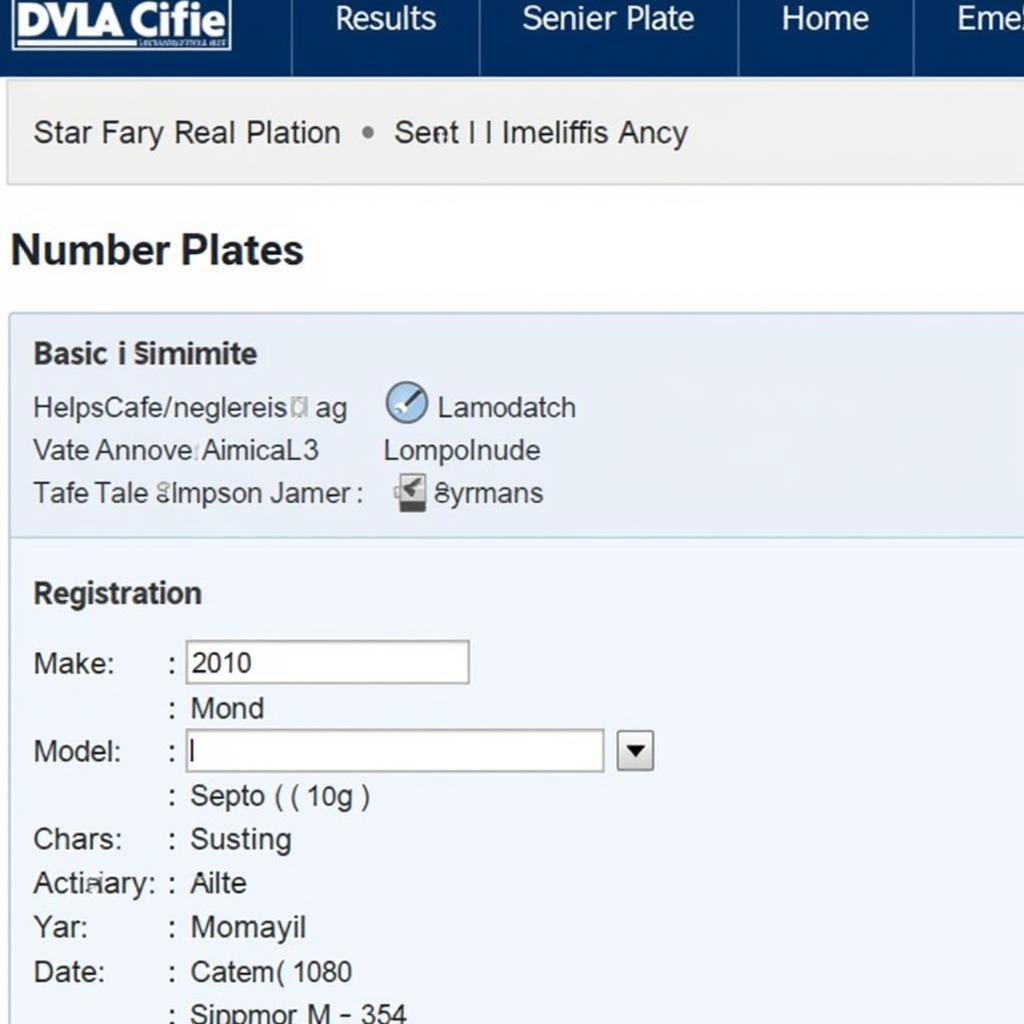 DVLA Website Car Details Check