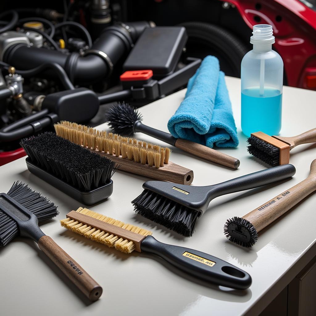 Detailing Brushes and Tools for Engine Cleaning