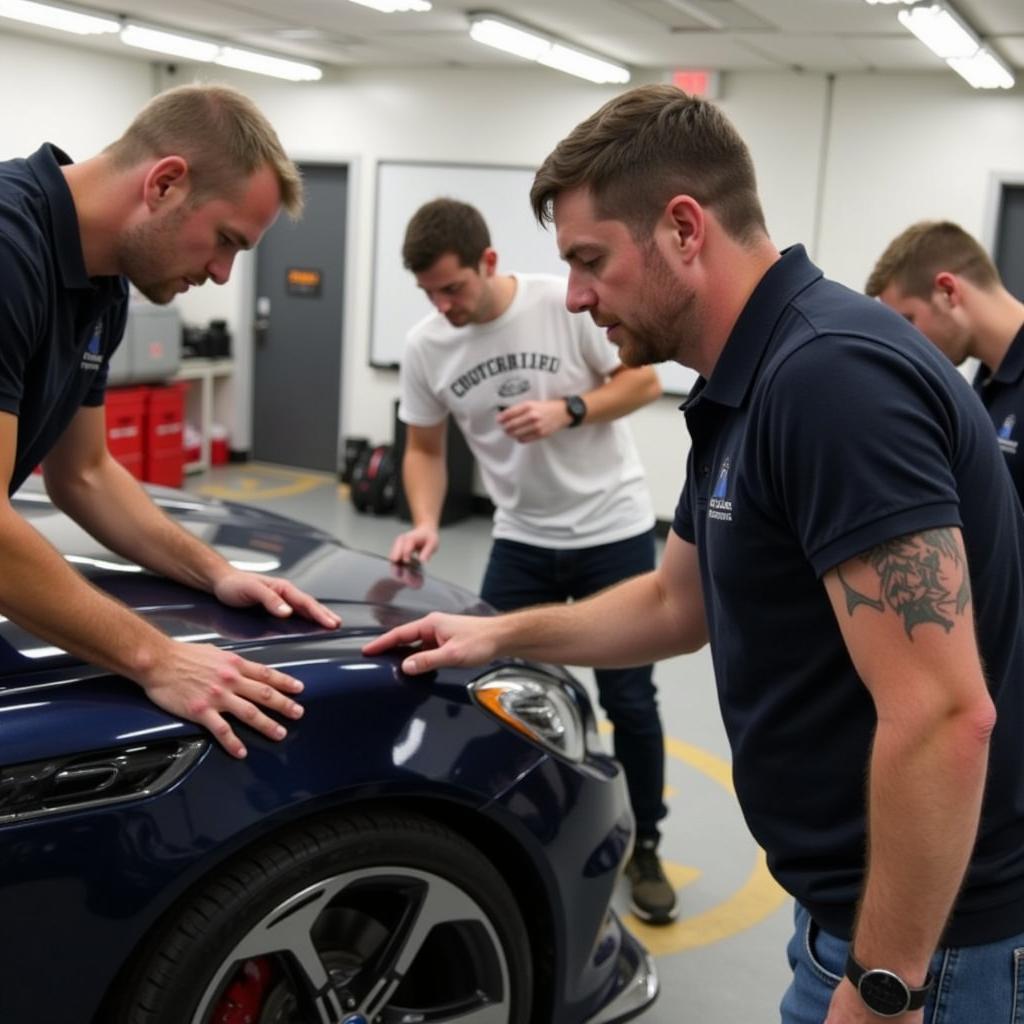 Ernie Schelin Leading a Car Detailing Workshop