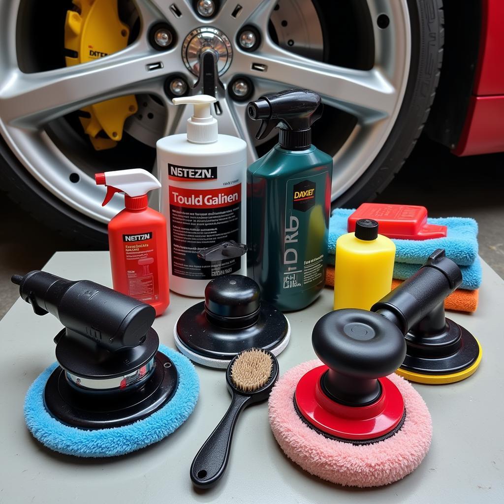 Essential car detailing equipment for a professional setup