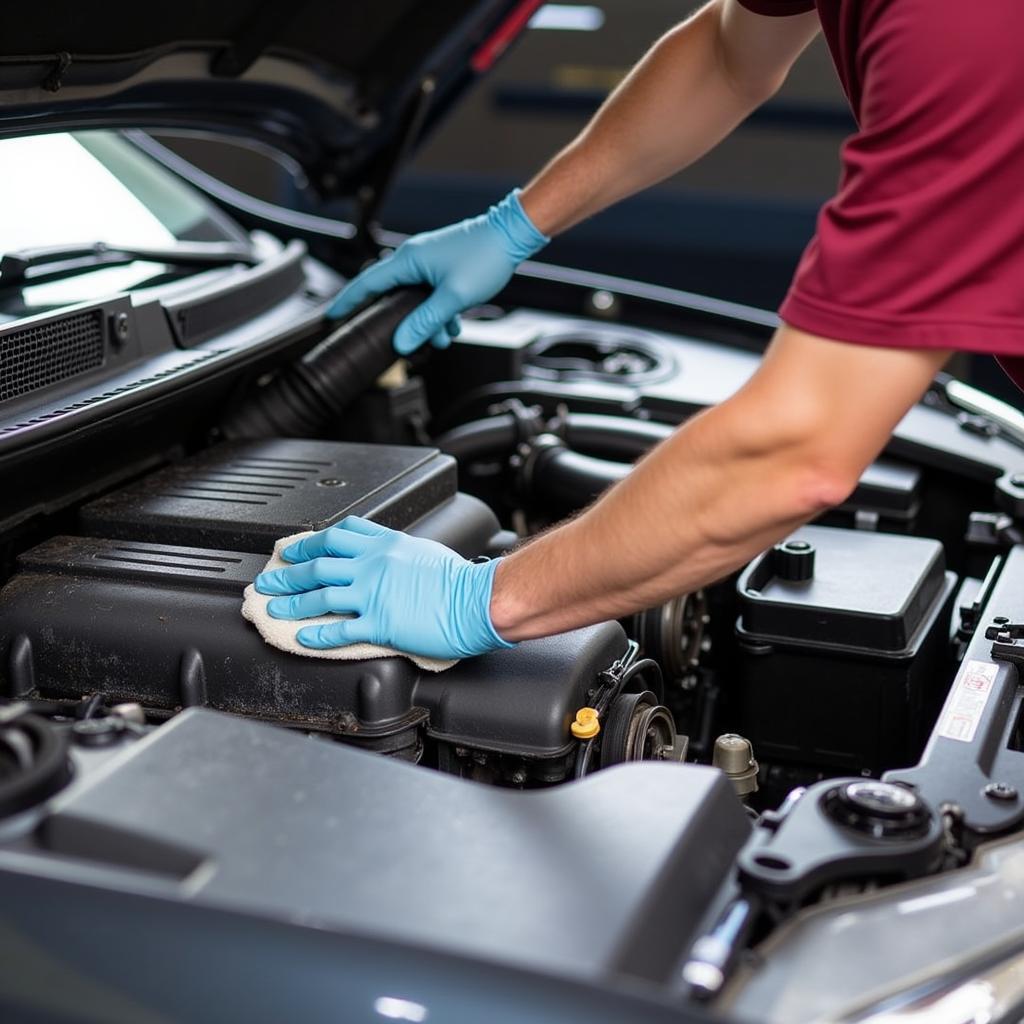 Professional Car Detailing Engine Bay Cleaning in Eugene