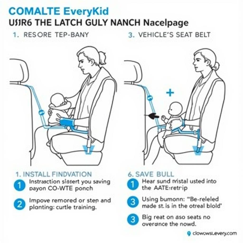 Evenflo Everykid Installation Guide - LATCH and Seatbelt