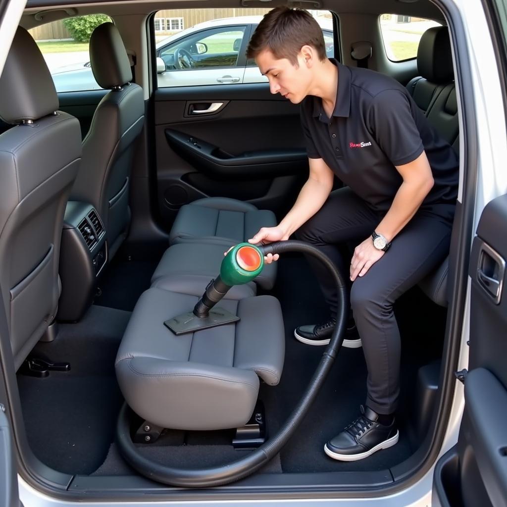 Express Car Detailing Interior Vacuuming