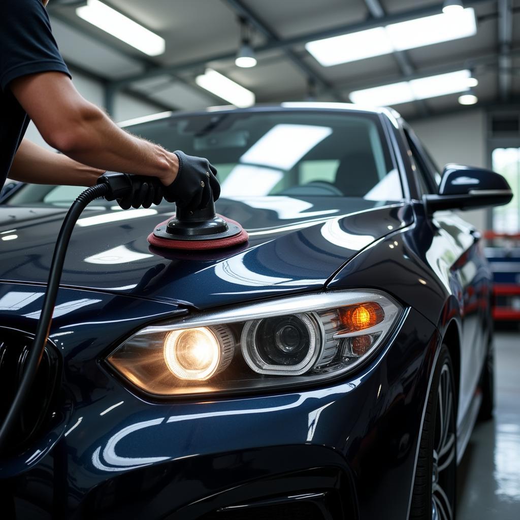 Exterior Car Detailing Bracknell: Professional car detailing services restoring a car's paint to a showroom shine.