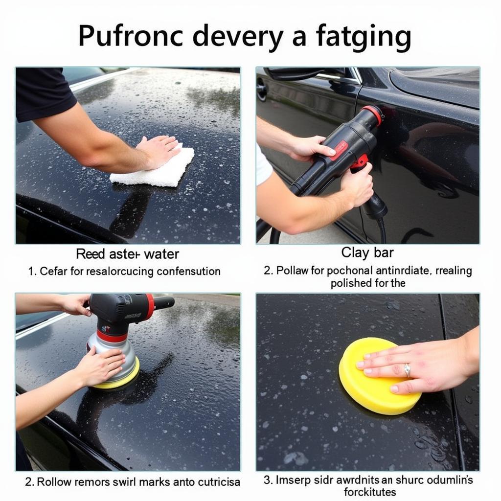 Exterior Car Detailing Process - Washing, Claying, Polishing, and Waxing