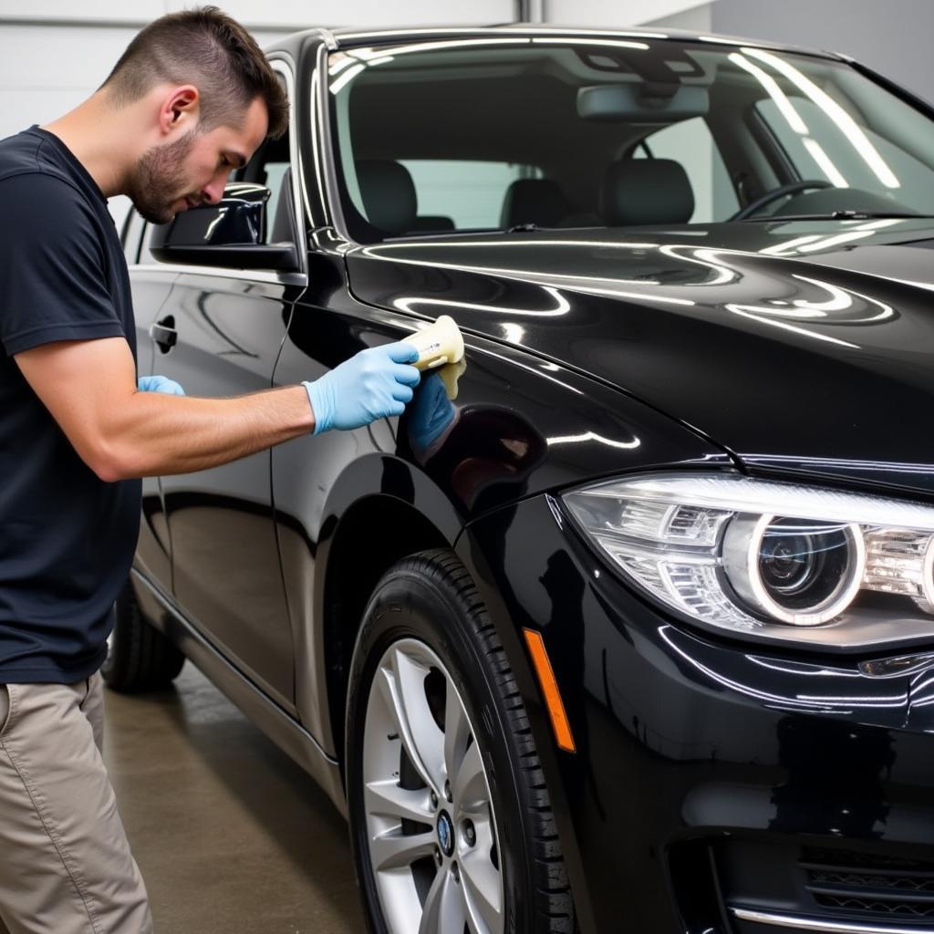 Exterior Car Detailing Process in Action