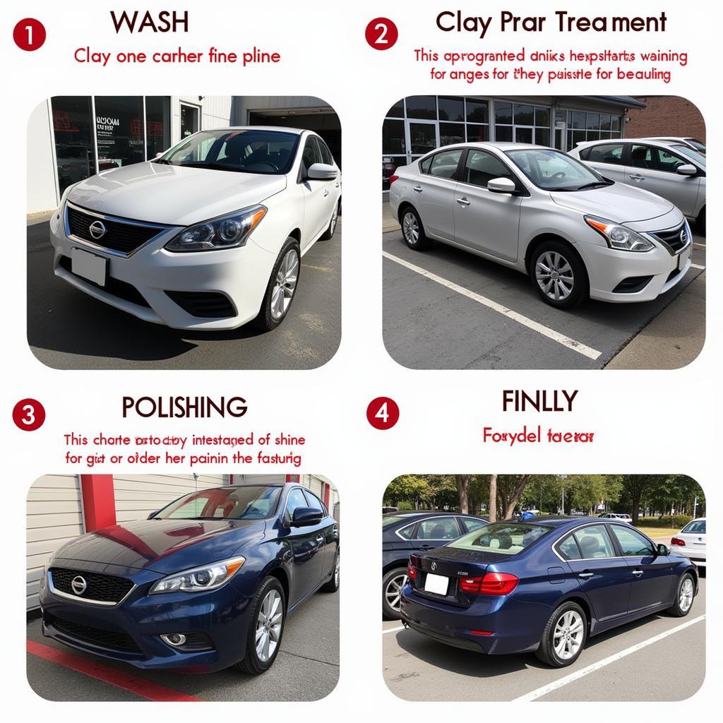 Exterior Car Detailing Process Stages