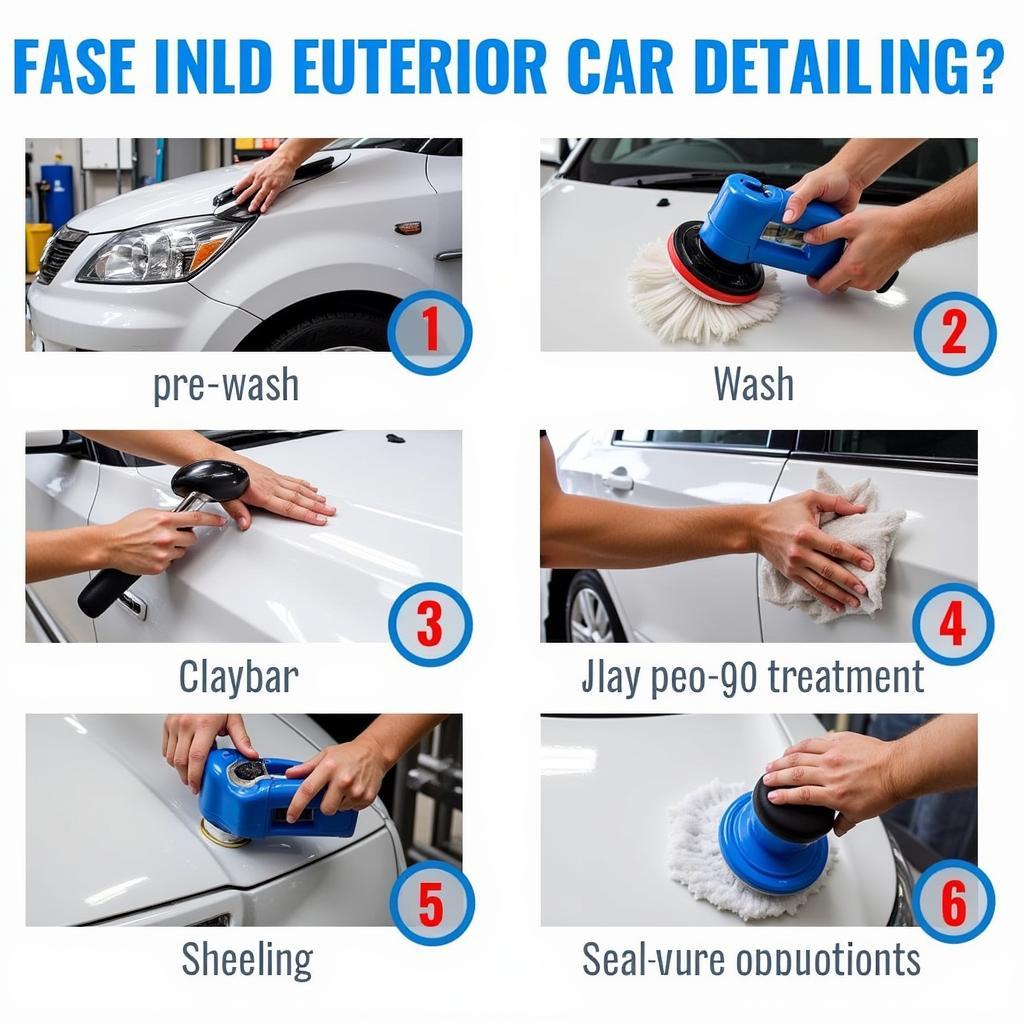 Exterior Car Detailing Process Steps