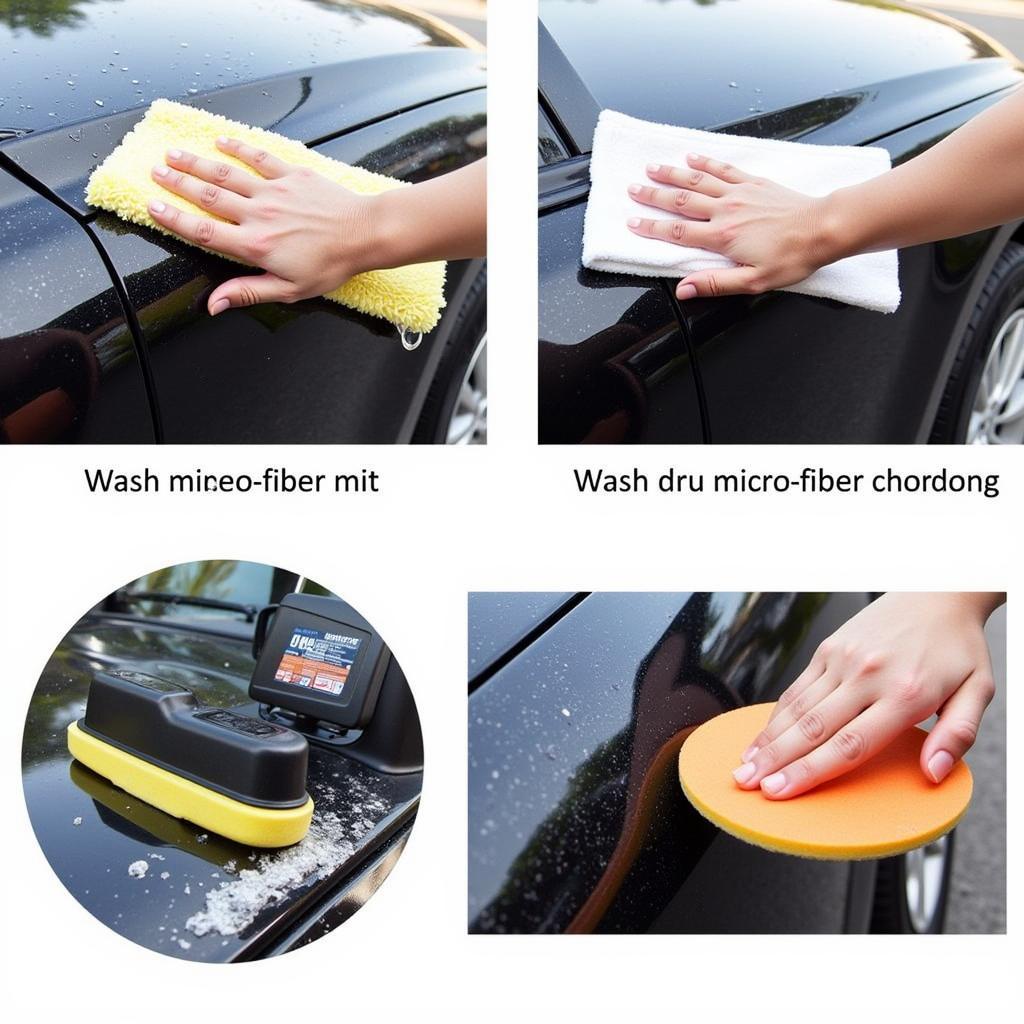 Exterior Car Detailing Process: Washing, Drying, and Polishing