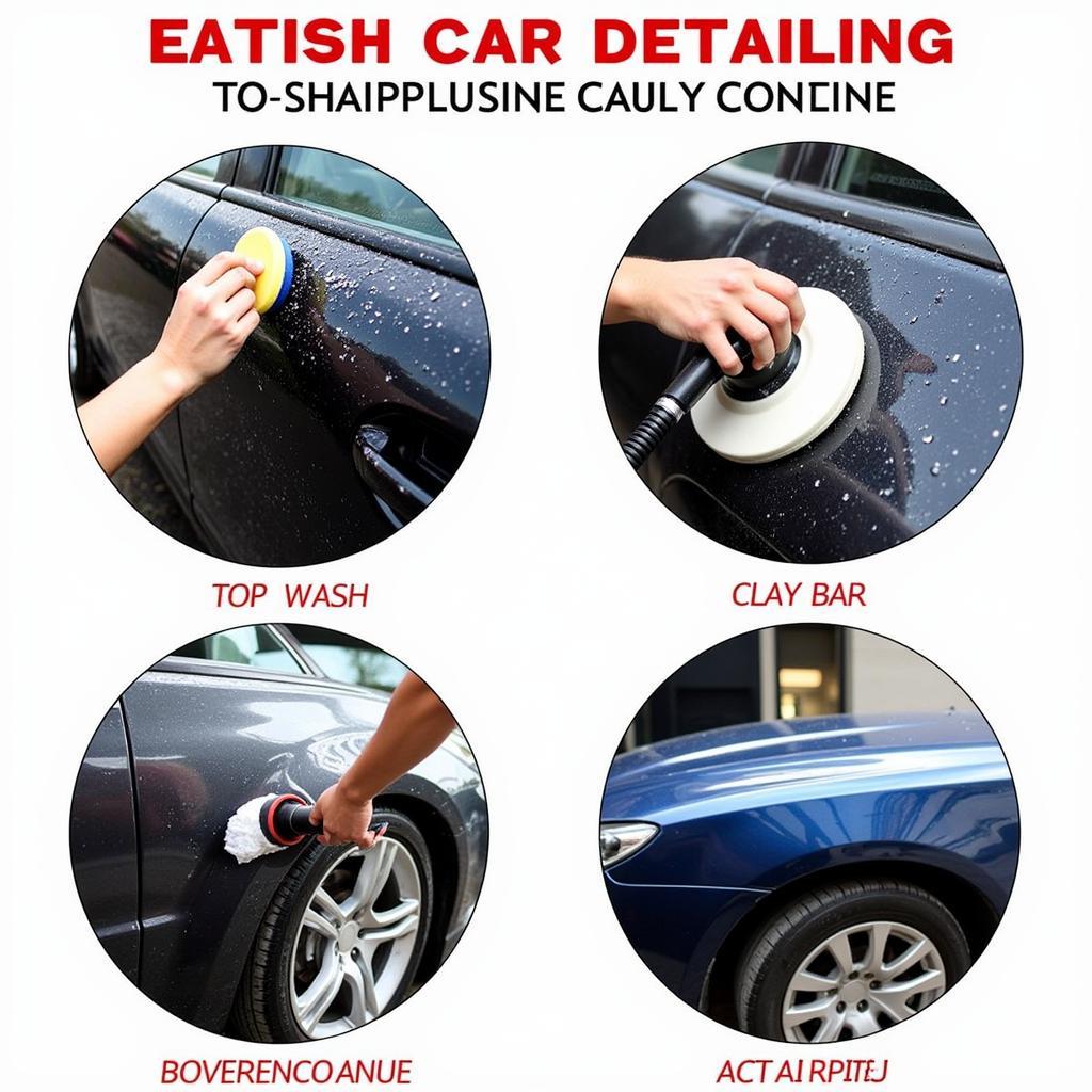 Exterior Car Detailing Process: Washing, Decontamination, Polishing, and Protection