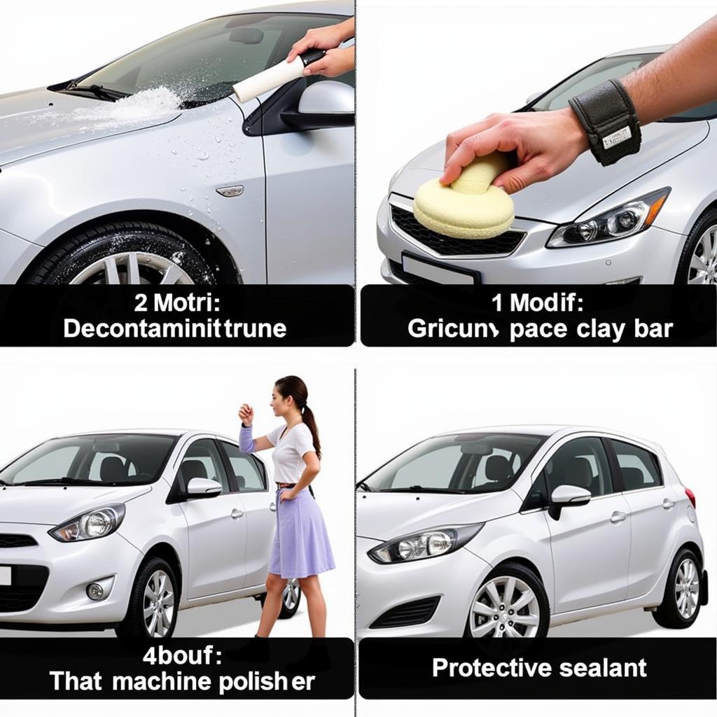 Exterior Car Detailing Process: Washing, Decontamination, Polishing, and Protection