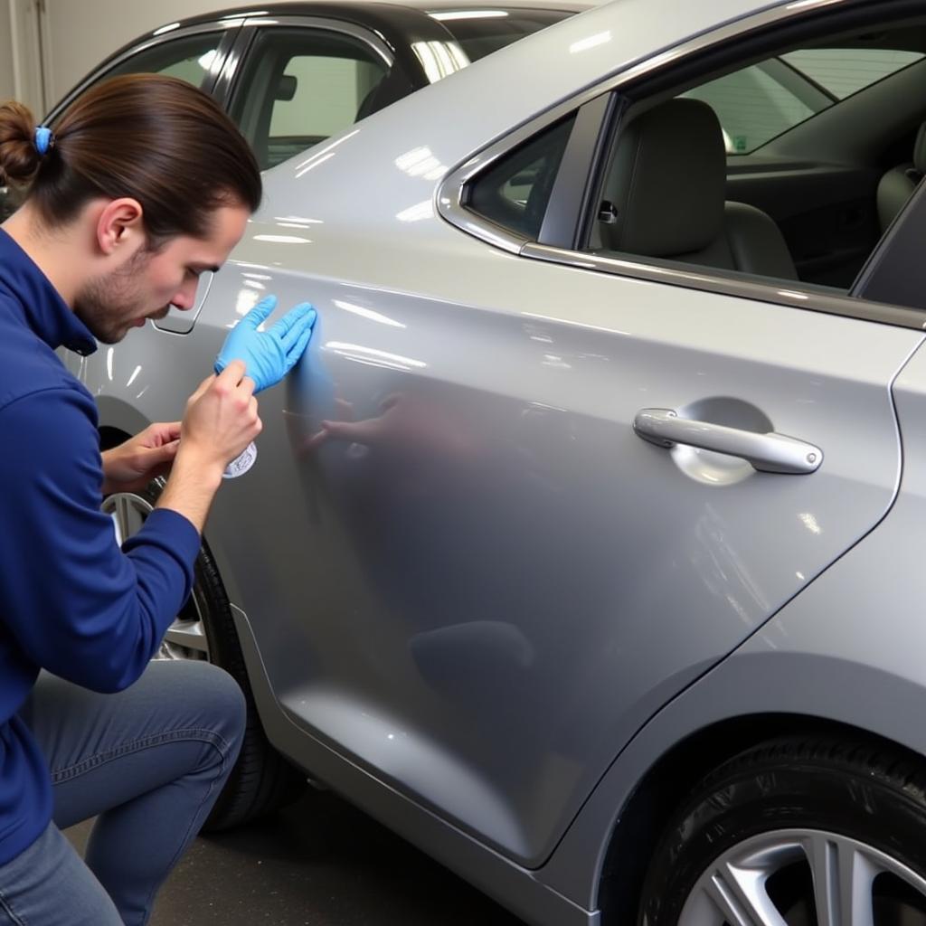 Exterior Car Detailing Process in Action