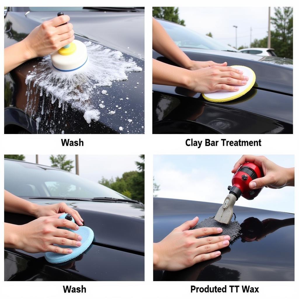 Exterior Car Detailing Process: Washing, Clay Bar, Polishing and Waxing