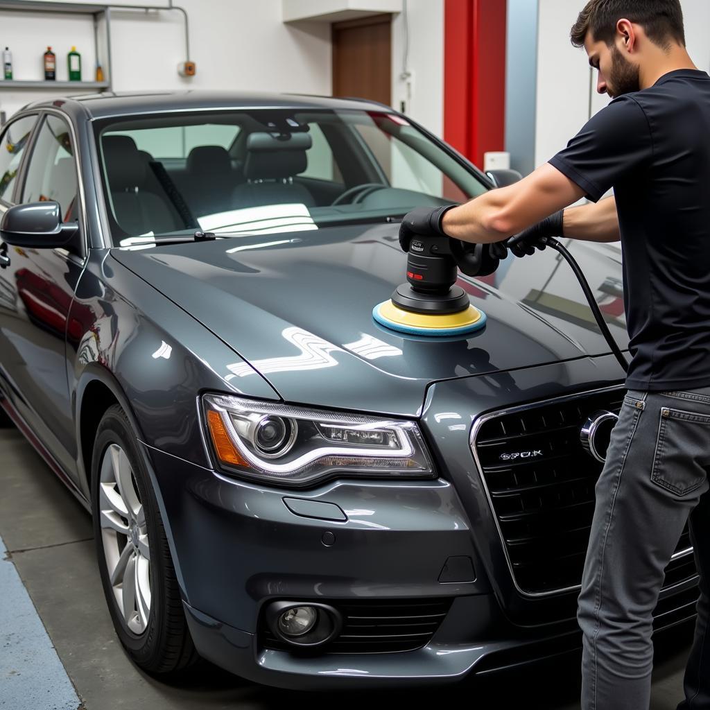 Exterior Car Detailing Process in Action